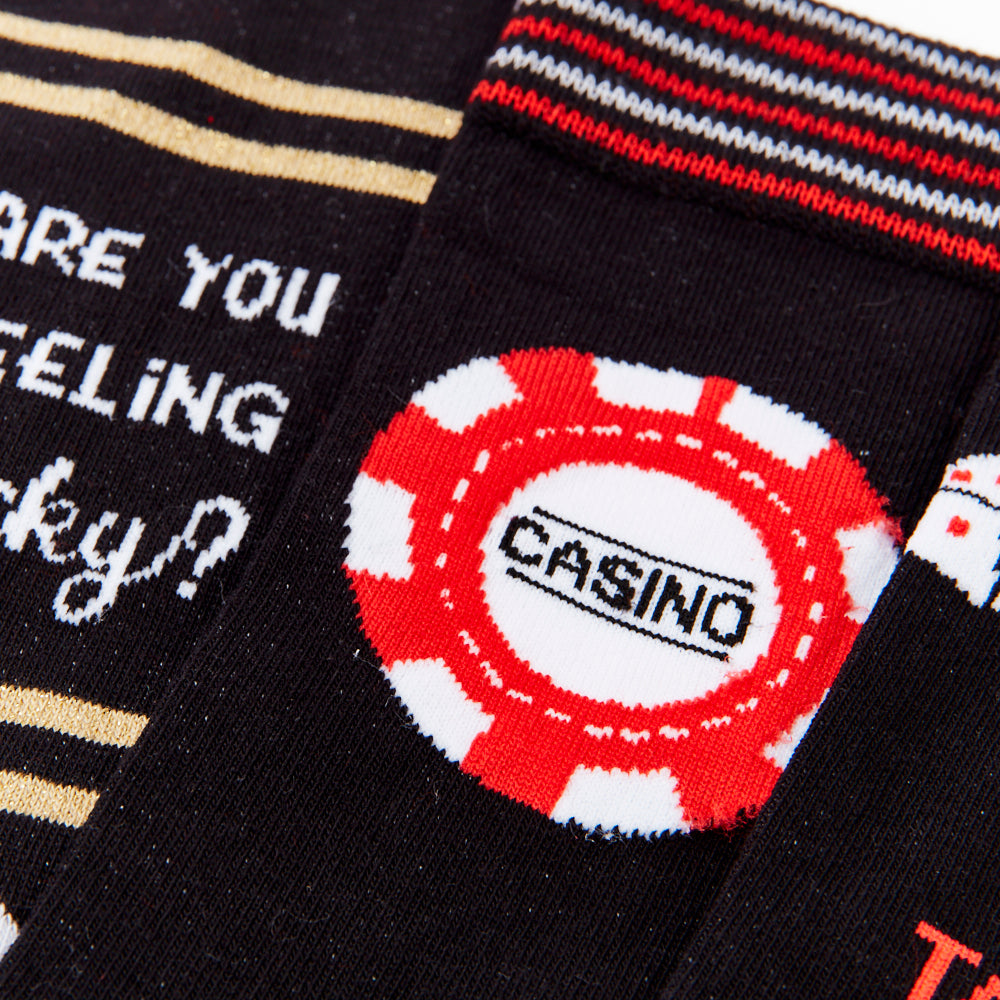 Unisex Casino Socks Gift Set