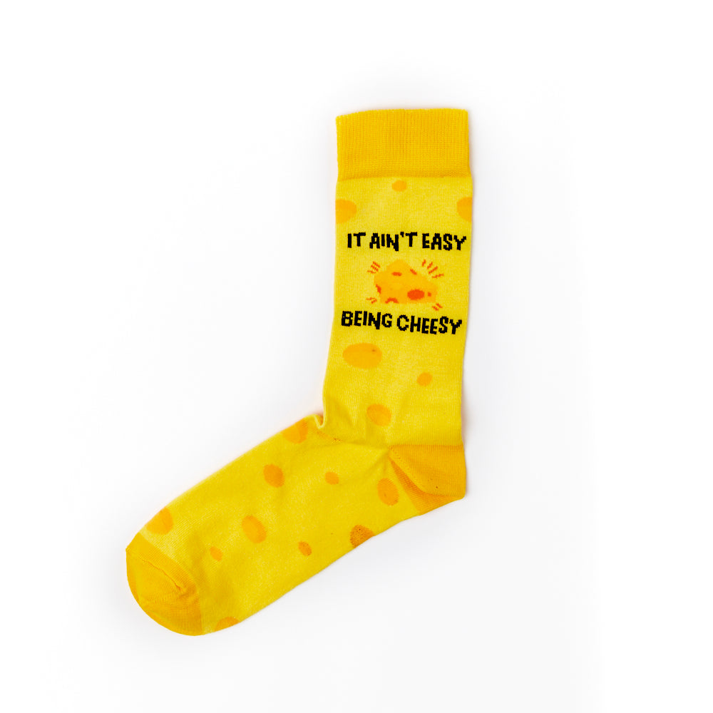 Unisex "It Ain't Easy Being Cheesy" Cheese Slice Socks Gift Set