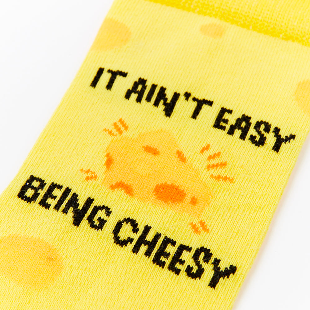 Unisex "It Ain't Easy Being Cheesy" Cheese Slice Socks Gift Set