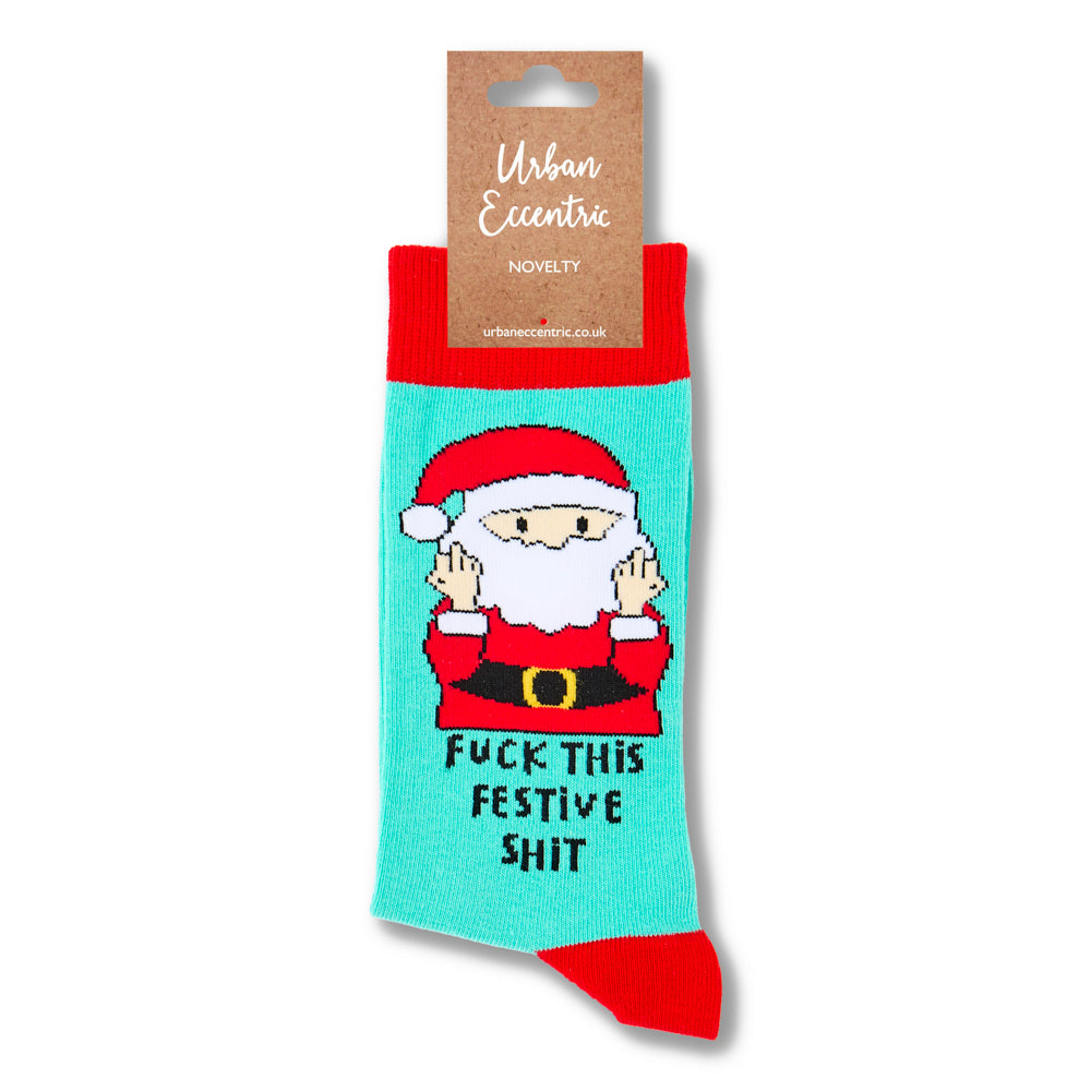 Unisex Fuck This Festive Shit Socks