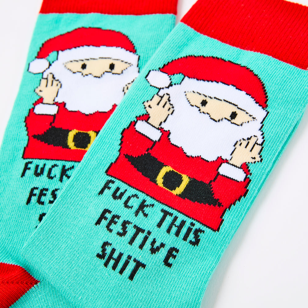 Unisex Fuck This Festive Shit Socks