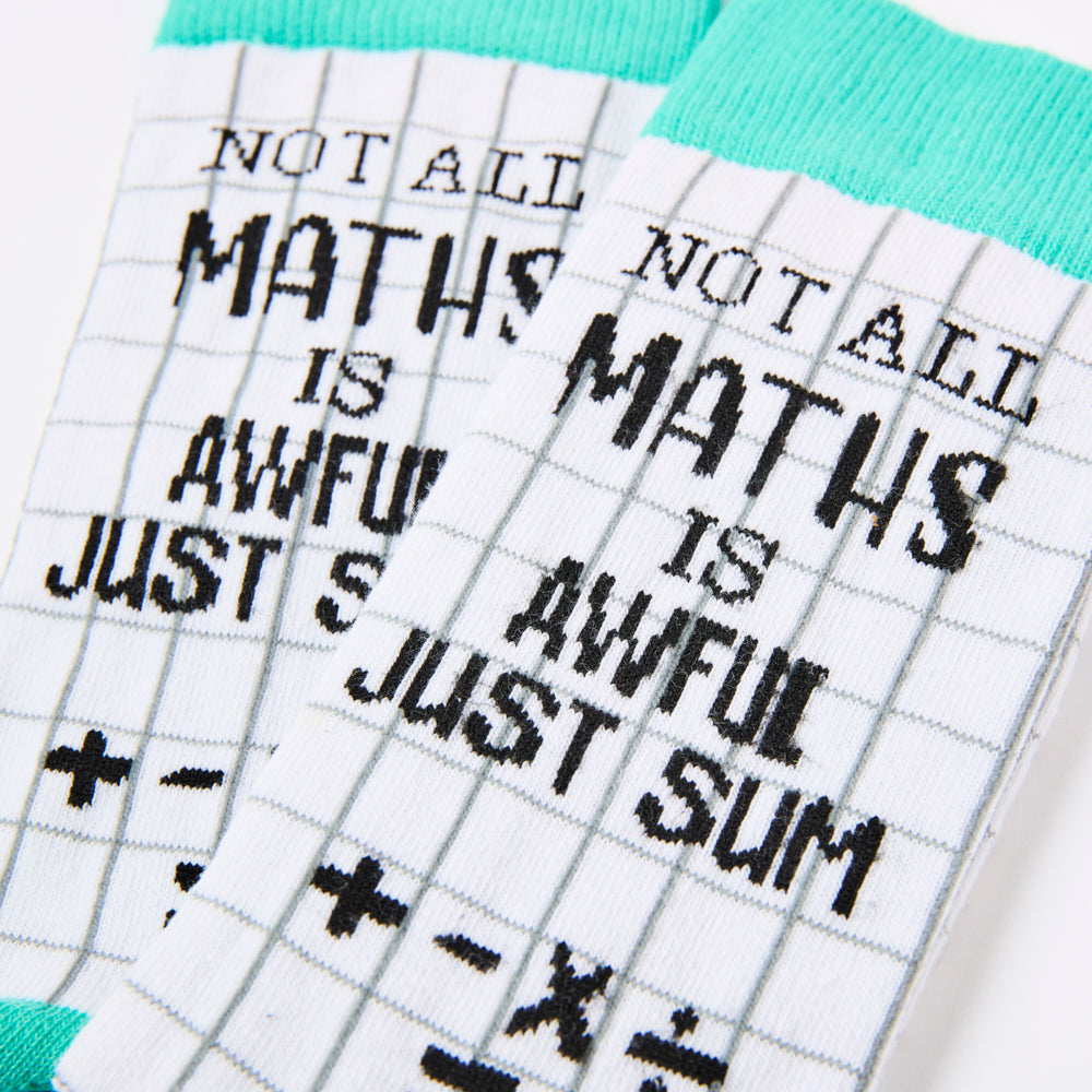 Unisex Not All Maths Is Awful Just Sum Socks