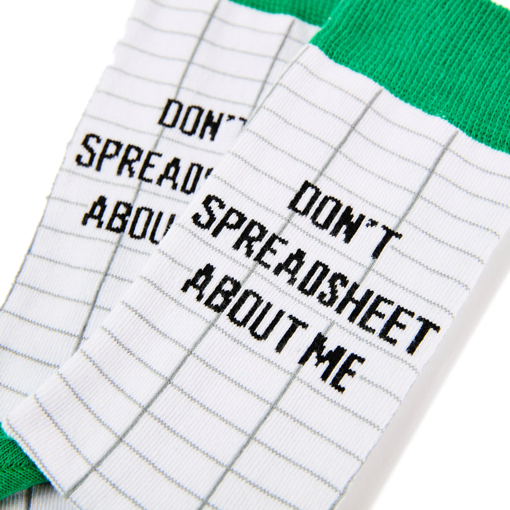 Unisex Don't Spreadsheet About Me Socks