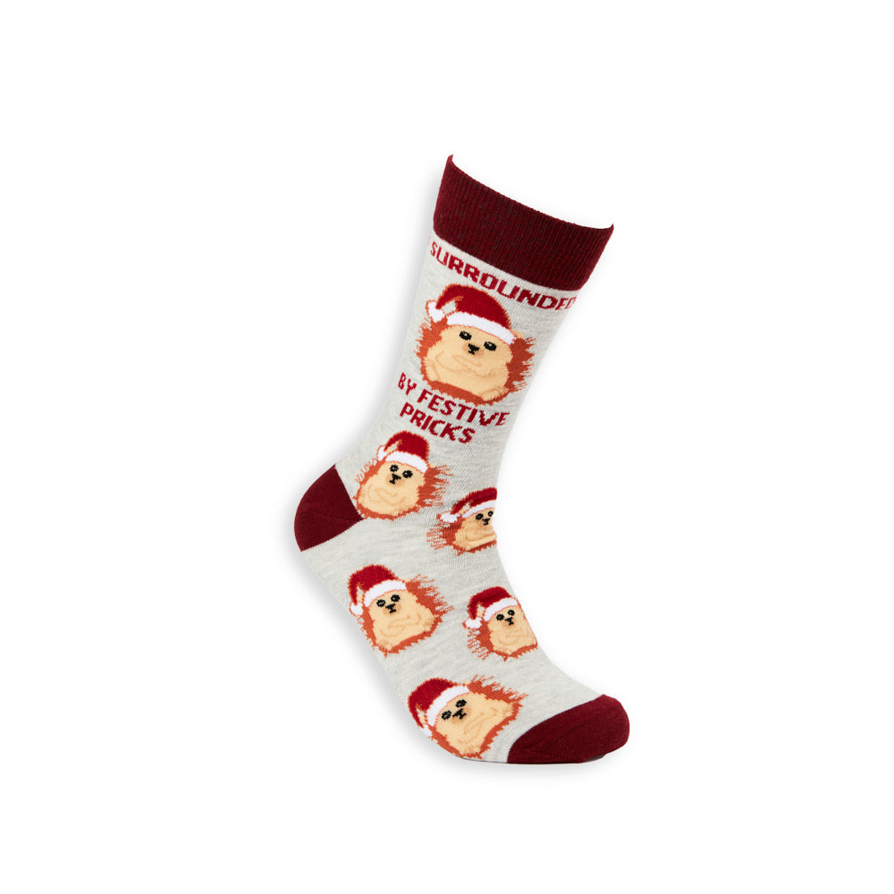 Unisex Surrounded By Festive Pricks Socks