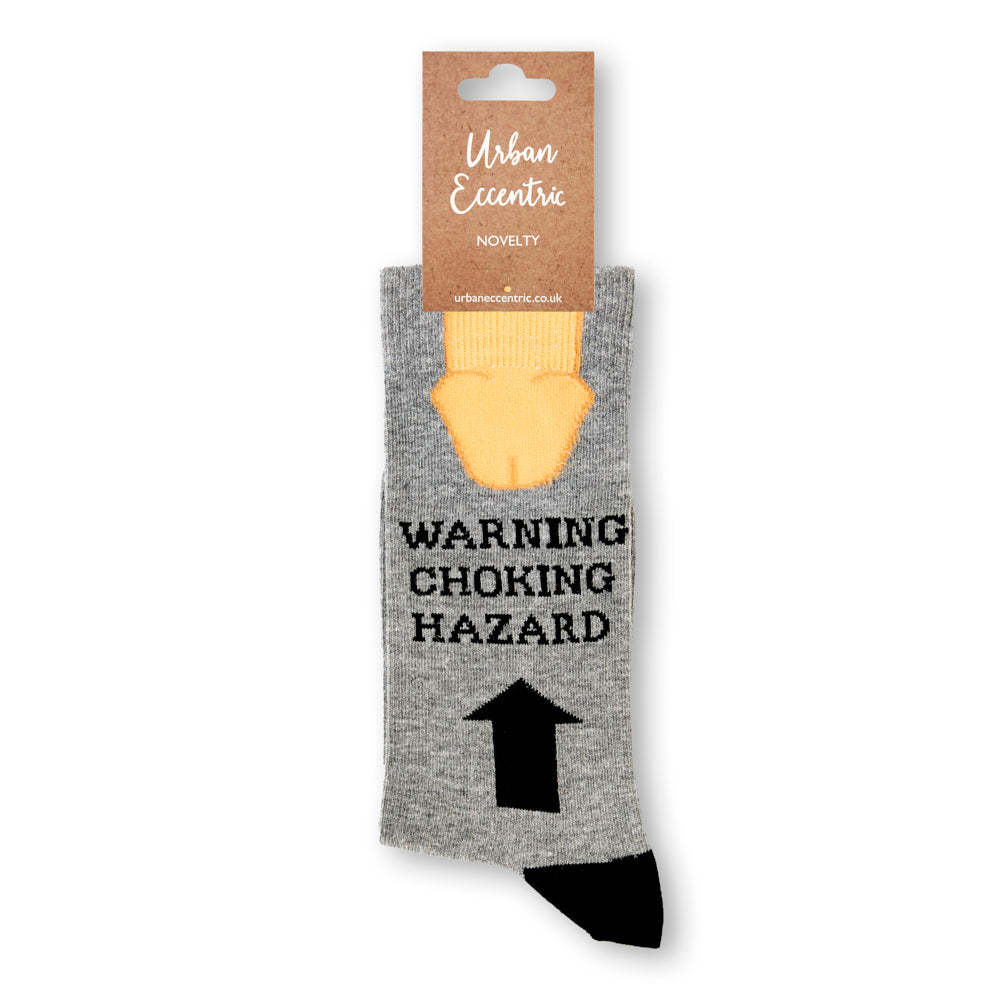 Unisex Warning, Choking Hazard Socks