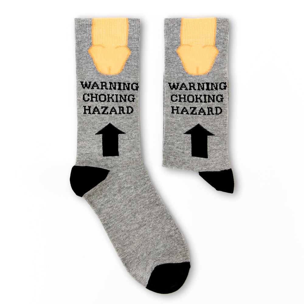 Unisex Warning, Choking Hazard Socks