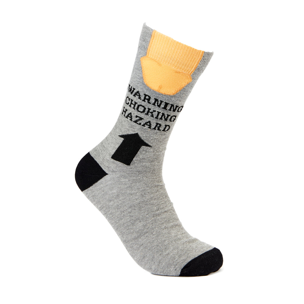 Unisex Warning, Choking Hazard Socks