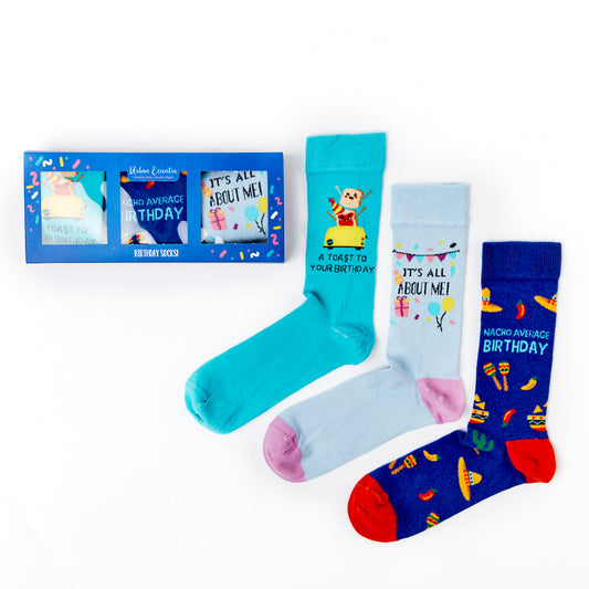 Unisex Birthday Socks Gift Set