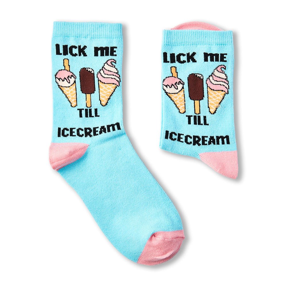 Ladies Lick Me Till Icecream Socks