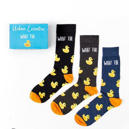 Unisex What The Duck Socks Gift Set