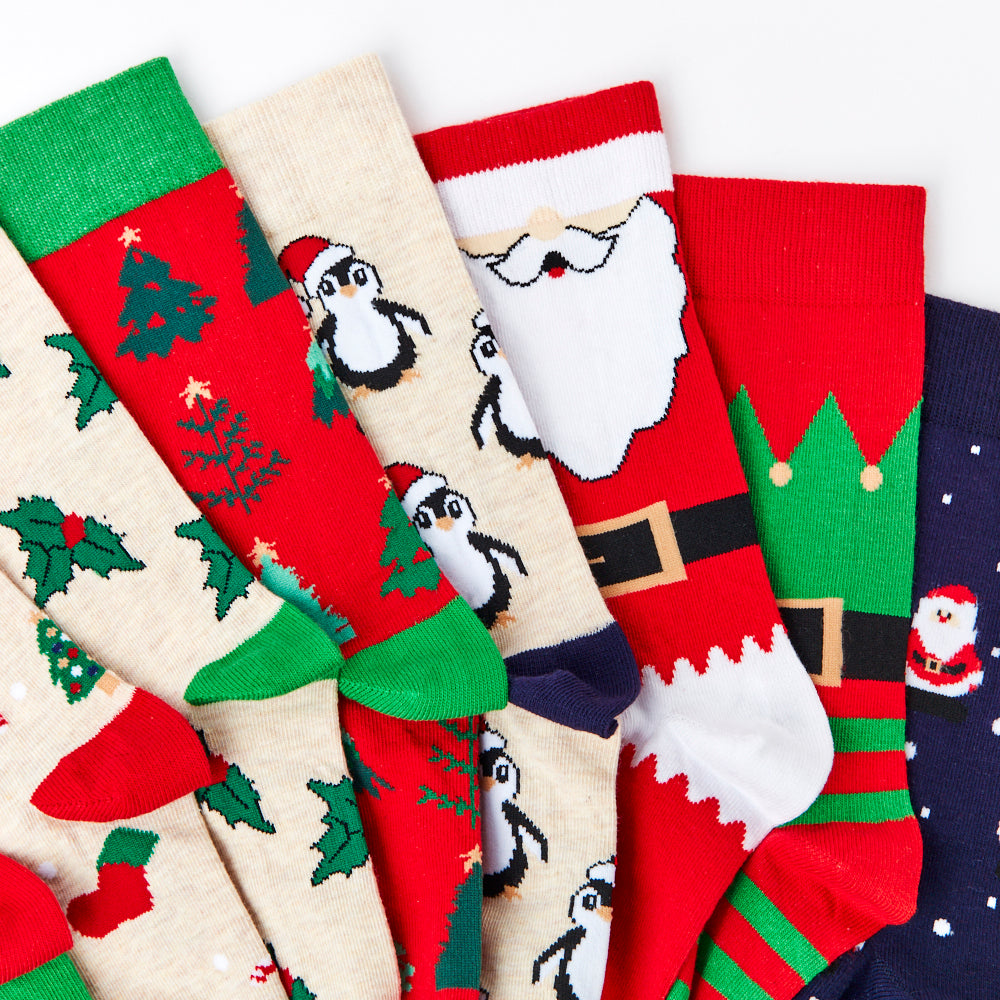 Unisex 9 Day Advent Calendar Socks Gift Set