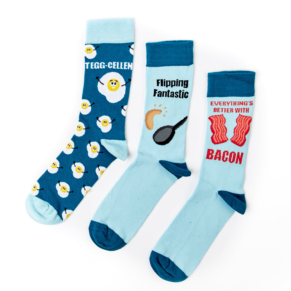 Unisex Breakfast In Bed Gift Box Socks