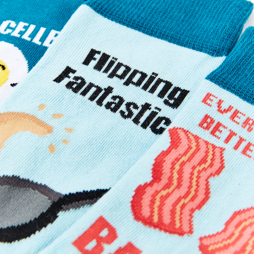 Unisex Breakfast In Bed Gift Box Socks