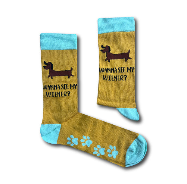 Unisex Cheeky Sausage Dog Gift Box Socks